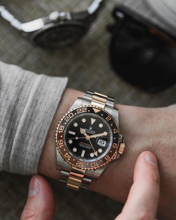 ROLEX GMT MASTER II Silver Rose Gold
