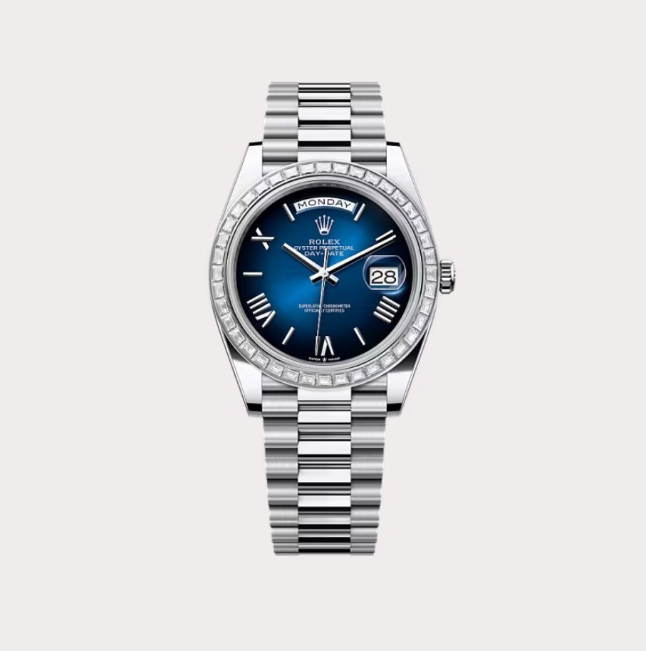 Rolex Day-Date Blue Diamond Dial – Luxury Presidential Watch